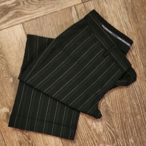 Express Charcoal Pinstripe Ankle Dress Pants